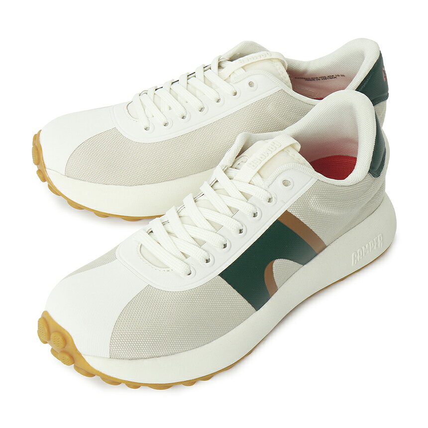 CAMPER カンペール 2025FW カンペール スニーカー 商品説明 2025FW カンペール スニーカー ブランド CAMPER カンペール 品番 K100944 019 素材 表地 - TPU,ポリエチレンテレフタレート, 裏地 - ポリエステル カラ― グレー サイズ サイズ JPサイズ(CM) 40 25.5 41 26 42 27 43 27.5 44 28 ヒール 4CM 重さ/ケース入り 642g/995g(40 Size) 生産国 ベトナム 付属品 ハードケース, 商品 備考 ● 提供される実測サイズは、測定方法によっては若干異なる場合がございますので、予めご了承下さい。 ● 革製品の場合、ソフトでナチュラルな革で表面が違ったり、微細なシワやスクラッチがあることがありますが、不良品ではありませんので、ご了承ください。 ●メッキ処理された製品の場合、製品の特性上、使用及び摩擦によりメッキがはがれることがあり、メッキの変色、摩耗の毀損などは修理できない場合がありますので、ご了承ください。 ●当店でご購入された商品は、原則として、「個人輸入」としての取り扱いになり、全て韓国の釜山からお客様のもとへ直送されます。 ●個人輸入される商品は、全てご注文者自身の「個人使用・個人消費（日本に居住する者に寄贈される物で、当該寄贈を受ける者の個人的な使用に供される場合を含みます。）」が前提となります。第三者への譲渡・転売が法令で禁止されるもの（医薬品、医薬部外品、化粧品等を含みますが、これに限られません。）もございますのでご注意下さい。 ●通関時に関税・輸入消費税が課税される可能性があります。課税額はご注文時には確定しておらず、通関時に確定しますので、商品の受け取り時に着払いでお支払いください。詳細は こちらご確認下さい。 ●色がある場合、モニターの発色の具合によって実際のものと色が異なる場合がある 注意事項この製品のかかとのロゴは人によって異なりますので、同じモデルで出庫される場合はランダムに出庫されますので、ご購入の際はご参考ください(選択不可)(故に無償交換及び返品はできませんのでご了承ください)。