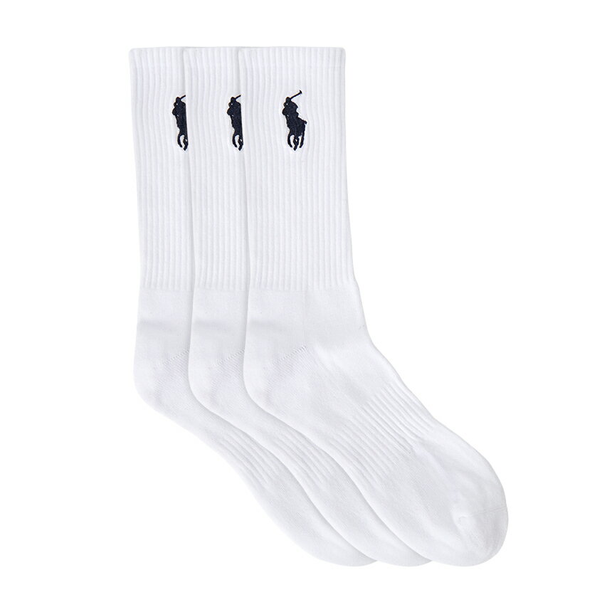 【3%オフクーポン配布中】 POLO RALPH LAUREN ポロ·ラルフローレン メンズ 靴下 449858064001 WHITE