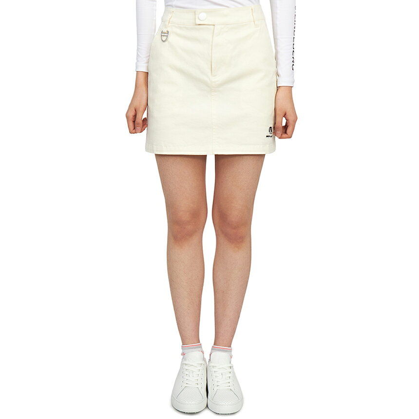 【3%オフクーポン配布中】【着後レビューで1000円OFFクーポン特典】 HORN GARMENT ホーンガーメント レディース ゴルフスカート HCW 2C AE09 WHITE