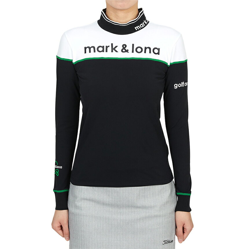  MARK & LONA マークアンドロナ レディース 長袖Tシャツ MLW 5C AU03 BLACK