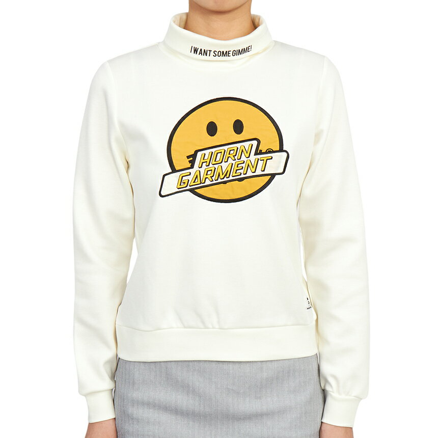 【3%オフクーポン配布中】【着後レビューで1000円OFFクーポン特典】 HORN GARMENT ホーンガーメント レディース ゴルフ長袖Tシャツ HCW 2C AA55 WHITE