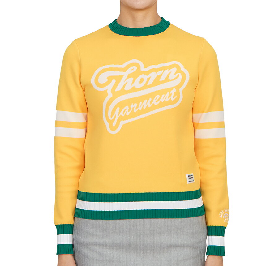 HORN GARMENT ホーンガーメント レディース ニット HCW 3A AB01 YELLOW