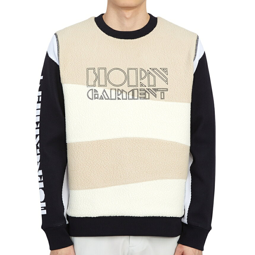 乐天商城 - 【3%オフクーポン配布中】【着後レビューで1000円OFFクーポン特典】 HORN GARMENT ホーンガーメント メンズ ゴルフ長袖Tシャツ HCM 2C AB06 OFFWHITE