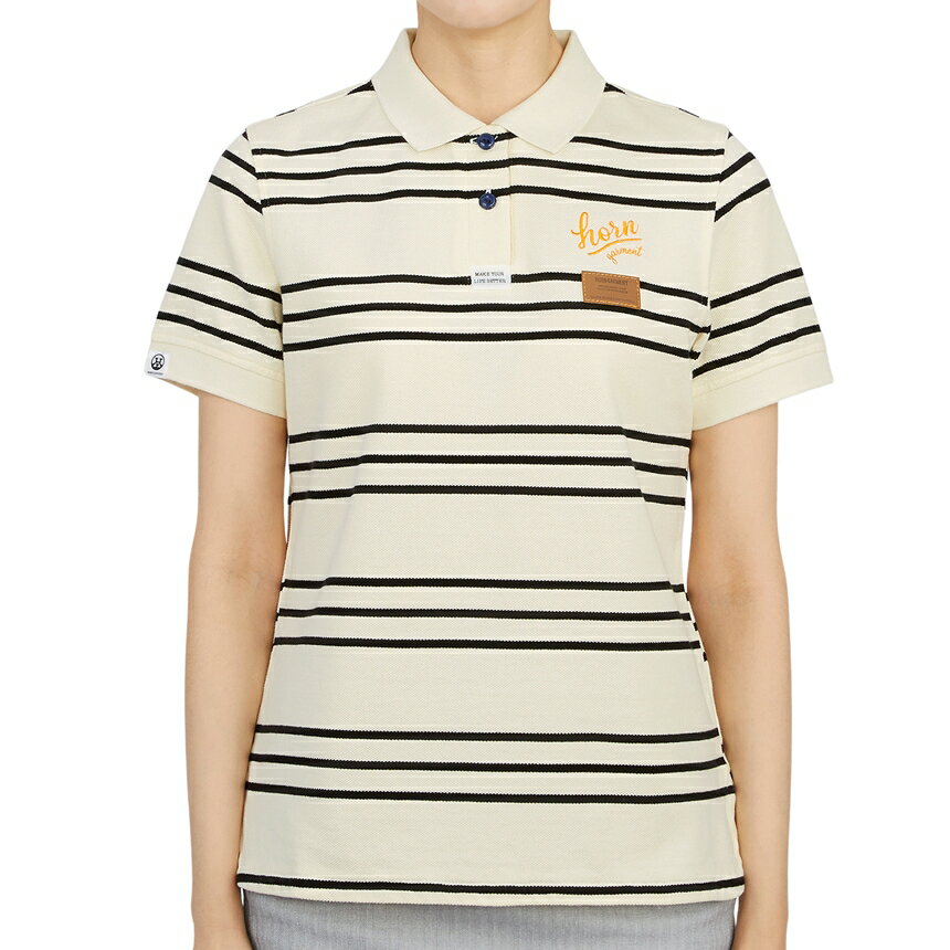 HORN GARMENT ホーンガーメント 2022SS ホーンガーメント ゴルフ半袖Tシャツ 商品説明 2022SS ホーンガーメント ゴルフ半袖Tシャツ ブランド HORN GARMENT ホーンガーメント 品番 HCW 2A AP07 IVORY 素材 100% Cotton カラ― アイボリー サイズ サイズ 肩幅 バスト 袖幅 袖丈 総長さ JPサイズ(CM) モデル 36 35 42 17 19 60~61 90 - 38 36.5 44.5 18 19.5 62~63 95 ● 40 38.5 48 19 20 63.5~64.5 100 - 重さ 254g(40 Size) 生産国 日本 付属品 説明書, タグ, 商品 備考 ● 提供される実測サイズは、測定方法によっては若干異なる場合がございますので、予めご了承下さい。 ● 革製品の場合、ソフトでナチュラルな革で表面が違ったり、微細なシワやスクラッチがあることがありますが、不良品ではありませんので、ご了承ください。 ●メッキ処理された製品の場合、製品の特性上、使用及び摩擦によりメッキがはがれることがあり、メッキの変色、摩耗の毀損などは修理できない場合がありますので、ご了承ください。 ●当店でご購入された商品は、原則として、「個人輸入」としての取り扱いになり、全て韓国の釜山からお客様のもとへ直送されます。 ●個人輸入される商品は、全てご注文者自身の「個人使用・個人消費（日本に居住する者に寄贈される物で、当該寄贈を受ける者の個人的な使用に供される場合を含みます。）」が前提となります。第三者への譲渡・転売が法令で禁止されるもの（医薬品、医薬部外品、化粧品等を含みますが、これに限られません。）もございますのでご注意下さい。 ●通関時に関税・輸入消費税が課税される可能性があります。課税額はご注文時には確定しておらず、通関時に確定しますので、商品の受け取り時に着払いでお支払いください。詳細は こちらご確認下さい。 ●色がある場合、モニターの発色の具合によって実際のものと色が異なる場合がある