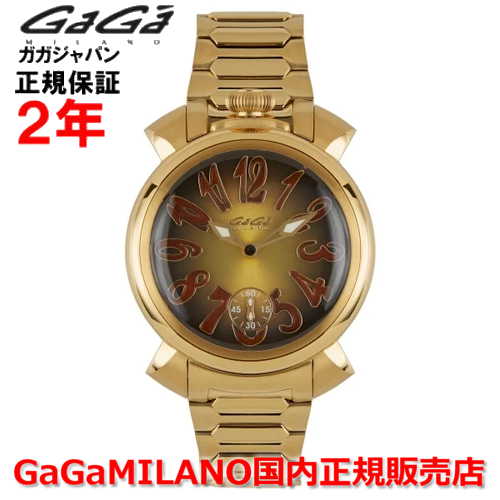 ガガ ミラノ 腕時計（メンズ） 【国内正規品】GaGa MILANO ガガミラノ 腕時計 ウォッチ メンズ マヌアーレ MANUALE 44mm 手巻き ステンレススティールブレスレット 4014.MN.01