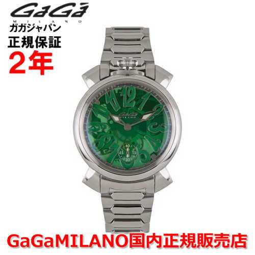 ガガ ミラノ 腕時計（メンズ） 【国内正規品】GaGa MILANO ガガミラノ 腕時計 ウォッチ メンズ マヌアーレ MANUALE 44mm 手巻き スケルトン ステンレススティールブレスレット 4310.SK.02