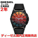 ディーゼル 腕時計（レディース） 【国内正規品】 DIESEL ディーゼル 腕時計 クロノグラフ ウォッチ メンズ レディース フレームド FRAMED 偏光ガラス文字盤 黒 革ベルト レザー DZ4658