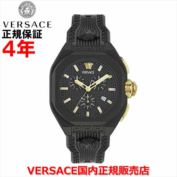 【最終値下げ】VERSACE クロノグラフ ブラック/シルバー 最終値下げ】VERSACE クロノグラフ ブラック/シルバー