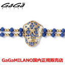 yKizyGMEN'S NON-NO 2016N9fڃfzGaGa MILANO KK~m Men's Ladies/Y fB[X It Bracelet/ItuXbgITB SKULL/XJ YG/BLU