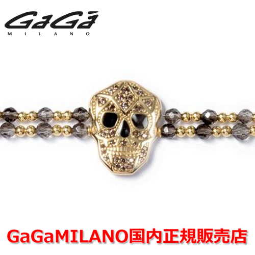 【国内正規品】GaGa MILANO ガガミラノ Men's Ladies/メンズ レディース It Bracelet/ItブレスレットITB SKULL/スカル YG/BRN