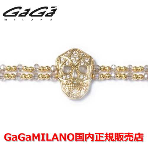 ガガミラノ ブレスレット メンズ 【国内正規品】GaGa MILANO ガガミラノ Men's Ladies/メンズ レディース It Bracelet/ItブレスレットITB SKULL/スカル YG/WHT