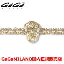 yKizGaGa MILANO KK~m Men's Ladies/Y fB[X It Bracelet/ItuXbgITB SKULL/XJ YG/WHT