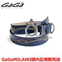【国内正規品】GaGa MILANO ガガミラノ Men's Ladies/メンズ レディース スタッズベルト SS×ブルーストーン ブルー/青 30mm