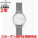 スカーゲン 腕時計（メンズ） 【国内正規品】SKAGEN スカーゲン 腕時計 ウォッチ メンズ レディース 38mm SIGNATUR シグネチャー ステンレススティールブレスレット ホワイトシルバー文字盤 白 銀 SKW2785