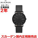 【国内正規品】SKAGEN スカーゲン 腕時計 ウォッチ 男性用 メンズ SIGNATUR シグネチャー ブラック文字盤 革ベルト レザー SKW6902