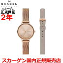 スペアベルト付き【国内正規品】スカーゲン SKAGEN 腕時計 ウォッチ 女性用 レディース アニータ リール ANITA LILLE ゴールド文字盤 金 ステンレススティールブレスレット SKW1150SET