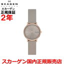 スカーゲン 【国内正規品】スカーゲン SKAGEN 腕時計 ウォッチ 女性用 レディース SIGNATUR LILLE シグネチャー リール グレー文字盤 灰 革ベルト レザー SKW3060