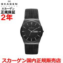 【国内正規品】SKAGEN スカーゲン 腕時計 ウォッチ 男性用 メンズ メルビーチタニウム MELBYE TITANIUM ブラック文字盤 黒 チタンブレスレット SKW6006