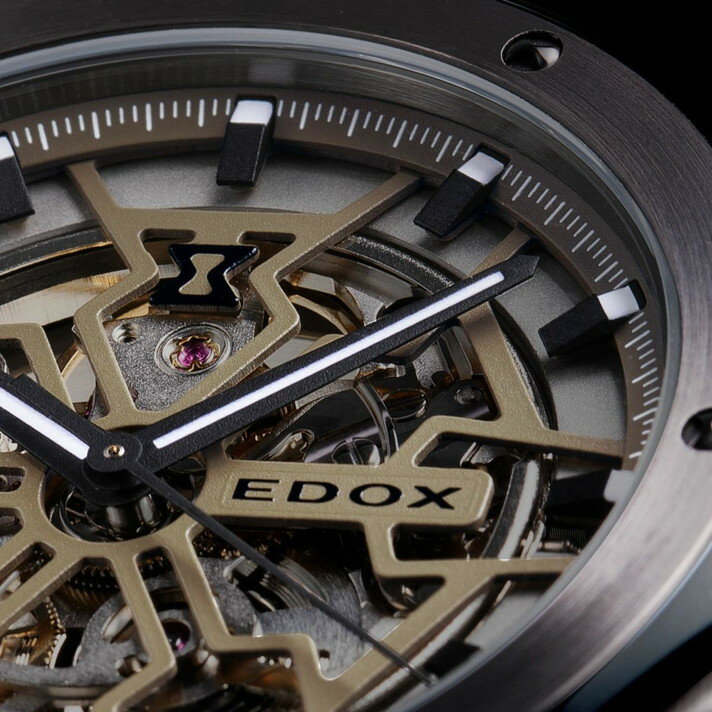 【国内正規品】EDOX エドックス デルフィンメカノ DELFIN MECANO メンズ 腕時計 自動巻き スケルトン 85303-357GNCAV-VONB