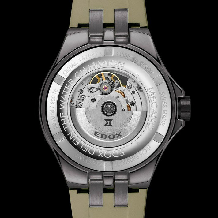 【国内正規品】EDOX エドックス デルフィンメカノ DELFIN MECANO メンズ 腕時計 自動巻き スケルトン 85303-357GNCAV-VONB