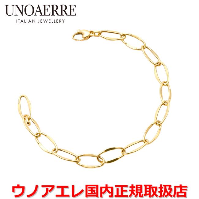ウノアエレ UNOAERRE K18イエローゴールド メンズ レディース ブレスレット イタリー製 31352 【国内正規品】