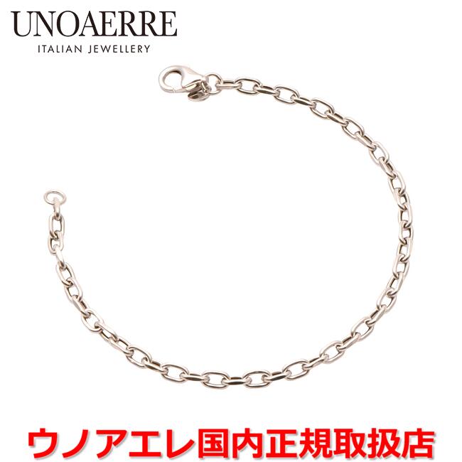 ウノアエレ UNOAERRE K18ホワイトゴールド メンズ レディース ブレスレット イタリー製 31484 【国内正規品】