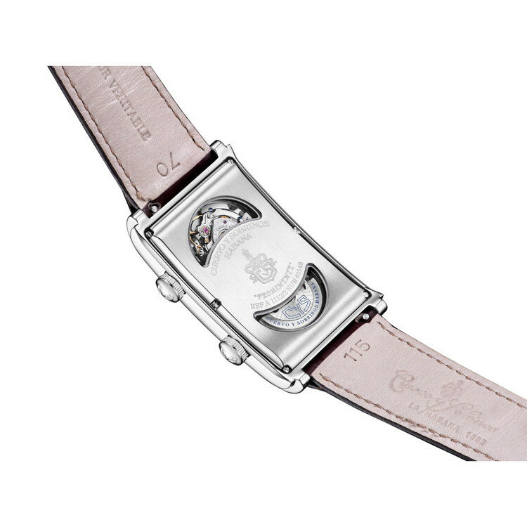 【ブラックフライデー期間中店内ポイント最大20倍】【国内正規品】Cuervo y Sobrinos クエルボ・イ・ソブリノス 腕時計 ウォッチ メンズ デュアルタイム プロミネンテ ダブルテンポ PROMINENTE DOBLE TIEMPO ブラウン文字盤 茶 革ベルト レザー 1112-1TM-M