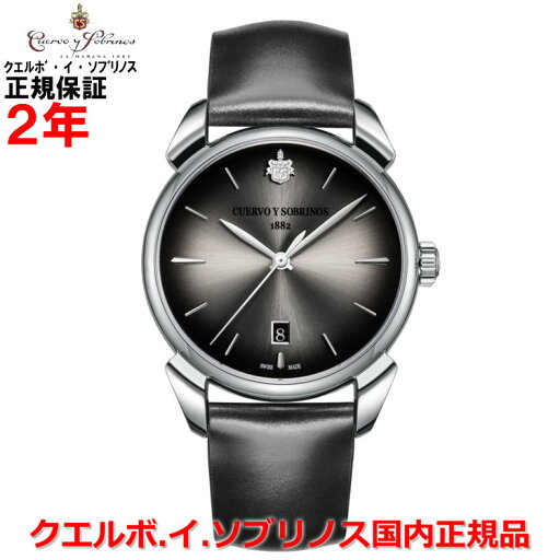 【国内正規品】クエルボ・イ・ソブリノス Cuervo y Sobrinos 腕時計 ウォッチ メンズ 自動巻き ヒストリアドール アストゥリアス HISTORIADOR ASTURIAS ブラック文字盤 黒 3101.1ASN