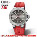 オリス 【国内正規品】 ORIS オリス アクイスデイト レリーフ 43.5mm AQUIS DATE メンズ 腕時計 ウォッチ 自動巻き ダイバーズ ラバーベルト グレー文字盤 01 733 7730 4153-07 4 24 66EB