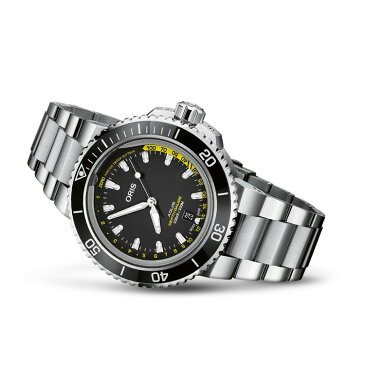 【国内正規品】 ORIS オリス アクイス デプスゲージ 45.8mm AQUIS DEPTH GAUGE メンズ 腕時計 ウォッチ 自動巻き ダイバーズ ステンレススティールブレスレット ブラック文字盤 黒 01 733 7755 4154-Set MB