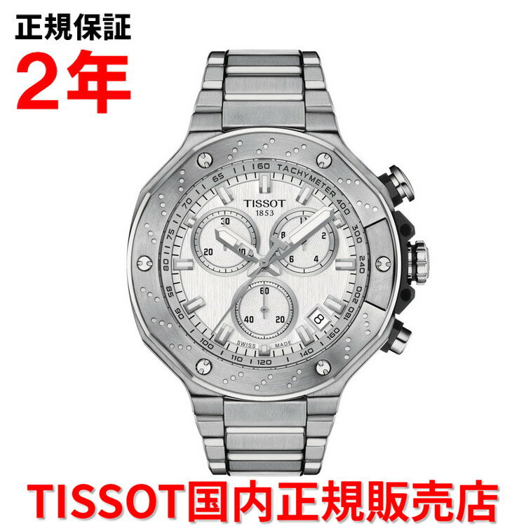 【楽天マラソン期間中店内最大P20倍】【国内正規品】 TISSOT ティソ チソット T-レース クオーツ クロノグラフ 45mm メンズ 腕時計 ウォッチ ステンレススティールブレスレット シルバー文字盤 銀 T141.417.11.031.00