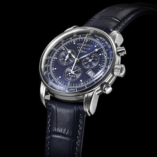 【国内正規品】ZEPPELIN ツェッペリン 100周年記念シリーズ クロノグラフアラーム メンズ 腕時計 ウォッチ 7680-3N