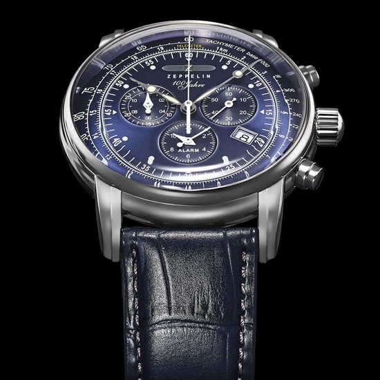 【国内正規品】ZEPPELIN ツェッペリン 100周年記念シリーズ クロノグラフアラーム メンズ 腕時計 ウォッチ 7680-3N