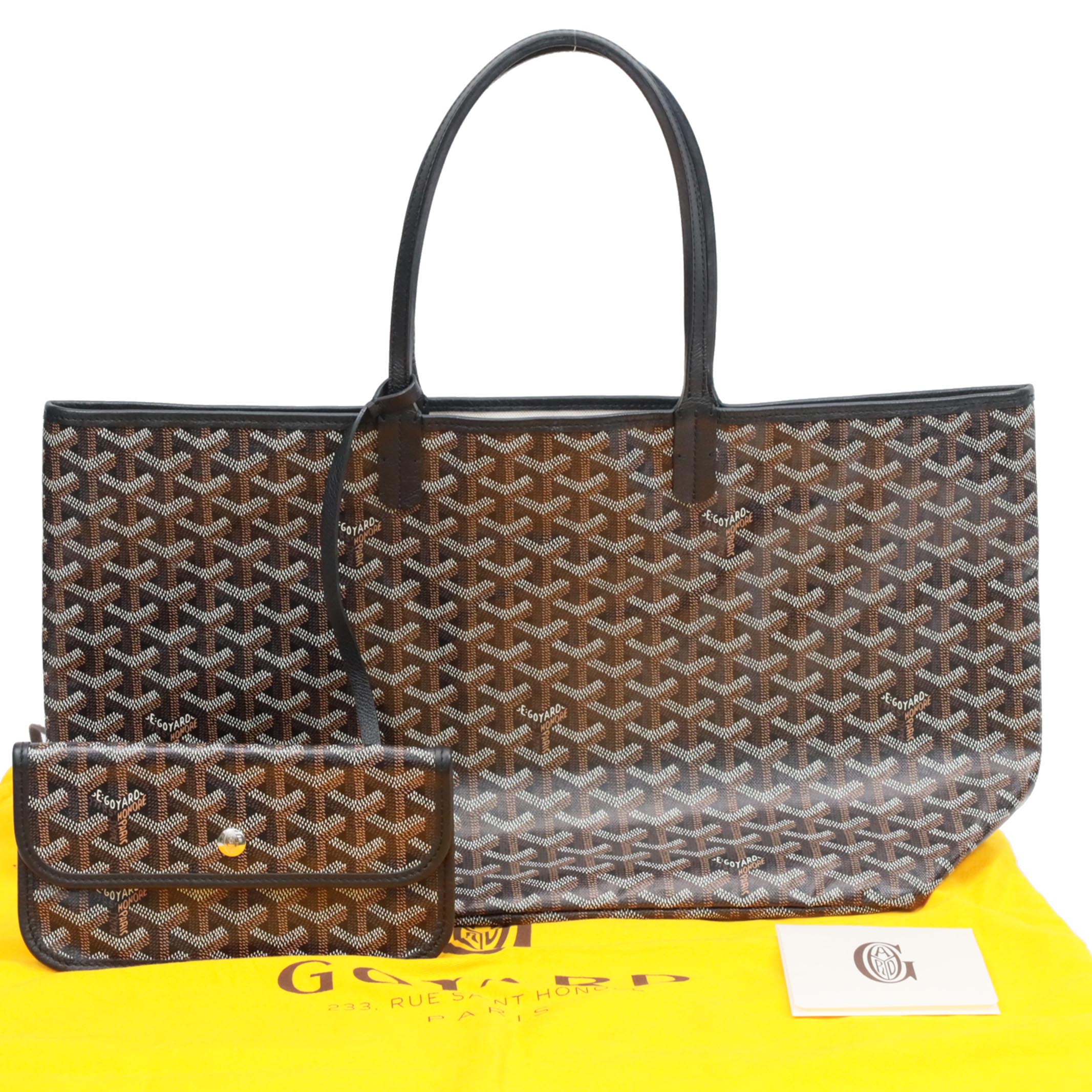 【返品OK】【中古Nランク】【新品同様】 GOYARD ゴヤール サンルイPM クブラック メンズ レディース　トートバッグ