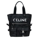 【中古ABランク】セリーヌ ロゴ ナイロン Logo Tote トートバッグ ブラック