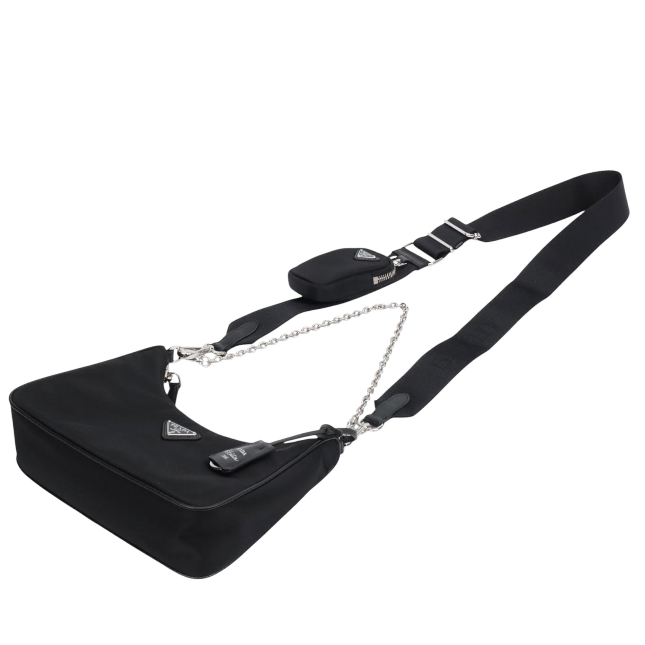 【返品OK】【新品同様】PRADA プラダ ショルダーバッグ 1BH204 ショルダーバッグ 斜めがけ リエディション Re-Edition ナイロン ブラック 黒　リナイロン Re-Nylon 【中古Aランク】 luxeandinks-10000460 LUXEandINKS サンプル画像2