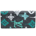 【返品OK】【新品未使用品】LOUIS VUITTON ルイ ヴィトン LVグラフティヴェール ポルトフォイユブラザ M81846 ブラックxティファニーブルー...