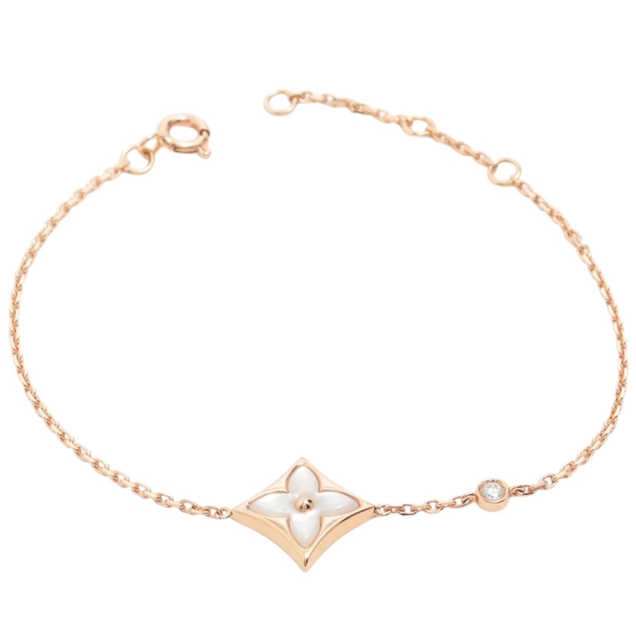 【中古ABランク】LOUIS VUITTON ルイヴィトン スターナクレ シェル ブレスレット 750(PG) ピンクゴールド3.0g I39914 QA5115ファインジュエリー K18 ブランドのサムネイル