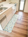 キッチンマット 45×180cm 拭ける 肉厚 おしゃれ 北欧風 フルーツインテリアマット はっ水 撥水 防水 滑り止め 洗濯不要 ぷにぷに 拭くだけ PVC 韓国風 カラフル オールシーズン 冷え対策 燃えにくいマット 足元 負担 軽減 インテリア キッチン 台所 新生活