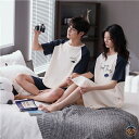 ペア パジャマ 半袖 夏 綿100% メンズ ルームウェア ワンピース 外出 レディース ペアパジャマ ギフト おしゃれ カップル ペア 春夏 結婚祝い プレゼ...