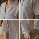 ペア パジャマ 半袖 夏 男女2着 セット メンズ ルームウェア パジャマ 前開き 春夏 レディース 綿100% ペアパジャマ ギフト おしゃれ カップル ペア 結婚祝い プレゼント スウェット 上下セット 部屋着 パジャマ カップル お揃い プレゼント ペアルック チェック シンプル