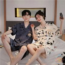 ペア パジャマ 半袖 夏 男女2着 セット メンズ ルームウェア パジャマ 前開き 春夏 レディース 綿 ペアパジャマ ギフト おしゃれ カップル ペア 結婚祝...