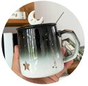 食器 お茶用品 キッチン用品 コップ マグカップ ティーカップ コーヒーカップ 星空 月 星 グラデーションカラー 蓋つき ブラック