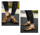 2way サンダル メンズ コンフォートサンダル 本革 バックストラップ 男性 紳士 軽量 歩きやすい 24.0-29.5cm 室内 滑り止め 夏 海 プール ...