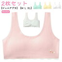 【2枚セット】ジュニアブラ スポーツブラ ノンワイヤー M L XL ジュニア キッズ 中学生 小学生 女の子 ガールズ ブラジャー 冷感 ブラ インナー 接触...