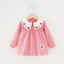 スモック 子供 女の子 ブラウス 長袖スモック 刺繍 お砂場着 砂遊び ベビースモック 可愛い チェック柄 お食事 エプロン 汚れ防止 絵画 外遊び 外遊び お食事 エプロン 保育園 幼稚園 赤ちゃん 幼児 防水エプロン 子供服 春 秋冬 ギフト 送料無料