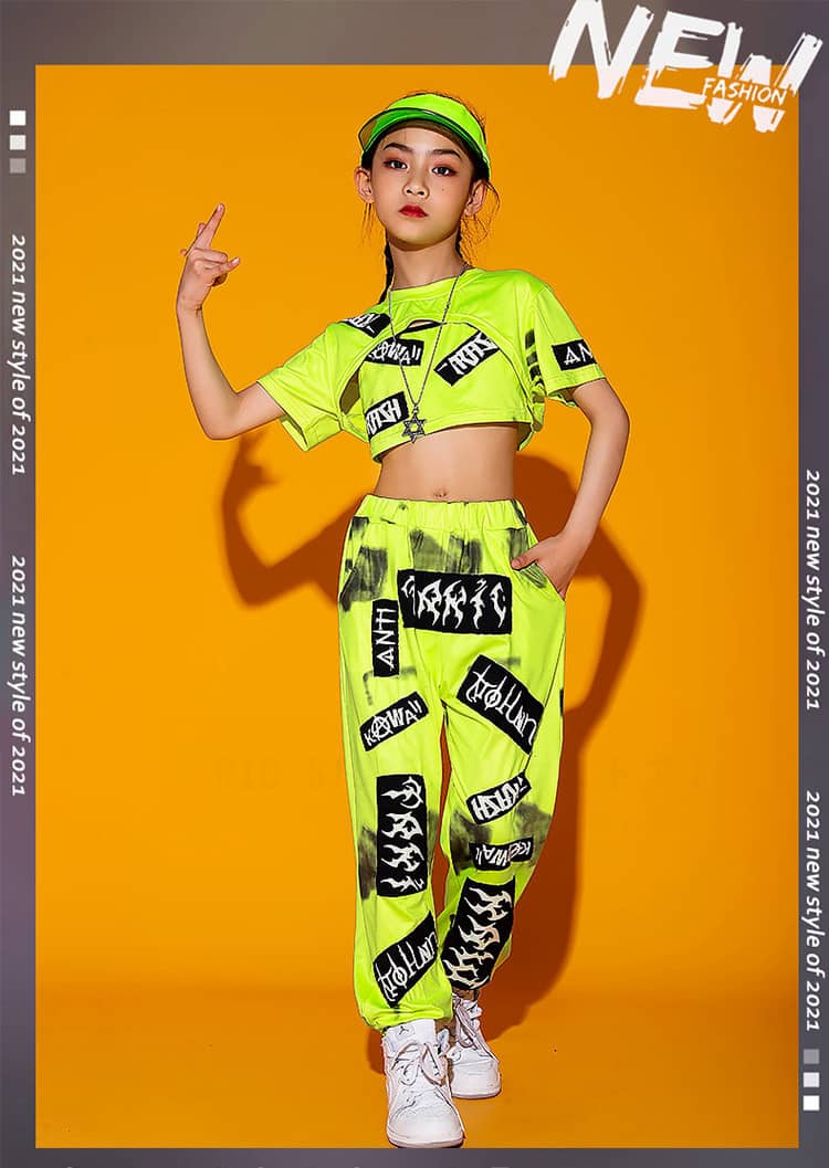 子供服 ヒップホップ キッズダンス衣装 セットアップ 男の子 蛍光色 上下セット 女の子 ヒップホップ 半袖 シャツ パンツ おしゃれ 韓国子供服 キッズ ファション 原宿系 ダンス 練習着 舞台服 レッスン着 おしゃれ