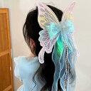 胡蝶 ヘアアクセサリー キッズ ベビー 赤ちゃん 子供 子ども プリンセス ドレス リボン ヘアクリップ 髪飾り フォーマル 女の子 SNS 水色 ピンク 記念...