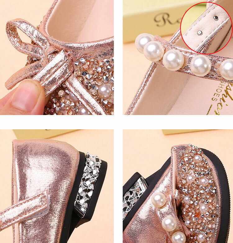 キッズ ドレスシューズ キラキラ 女の子 洋服靴 ダンスシューズ サンダル 通園 通学 靴 シューズ ジュ..