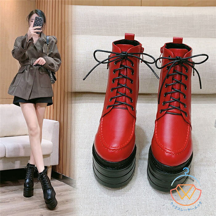 ショートブーツ レディース ハイブーツ ブーツ 長靴 女性用 シューズ 12CMヒール 美脚 靴 春秋冬物 冬物 オシャレ 裹起毛 歩きやすい 防水 防滑 滑り...